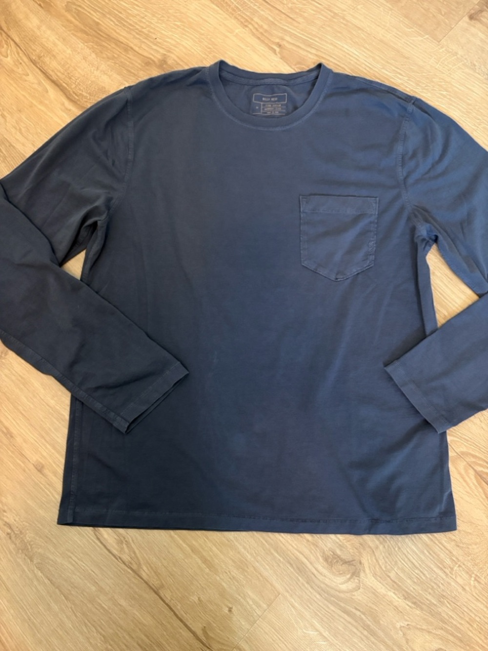 Billy Reid Long Sleeve Brushed Cotton Tee Shirt M